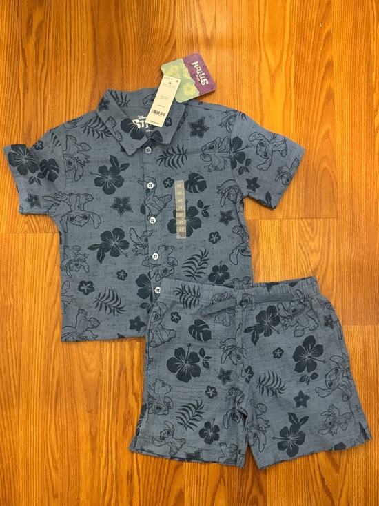 Carter's Other - Carter’s Stitch Blue Hawaiian Print Toddler Shirt and Shorts Set